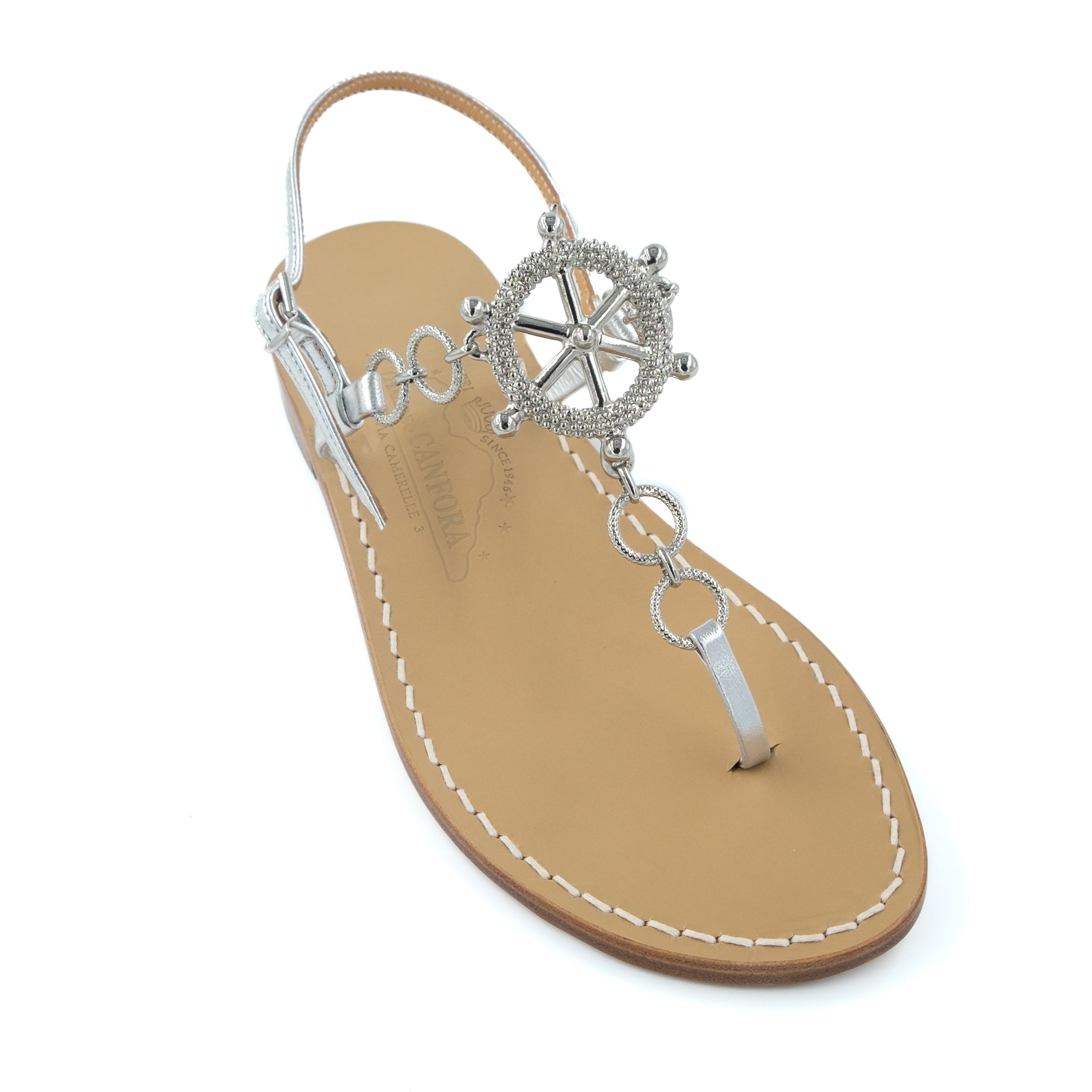Ron Herman取扱【CANFORA】ゼルダ zelda サンダル Zelda - Genuine leather thong sandal with silvered rudder