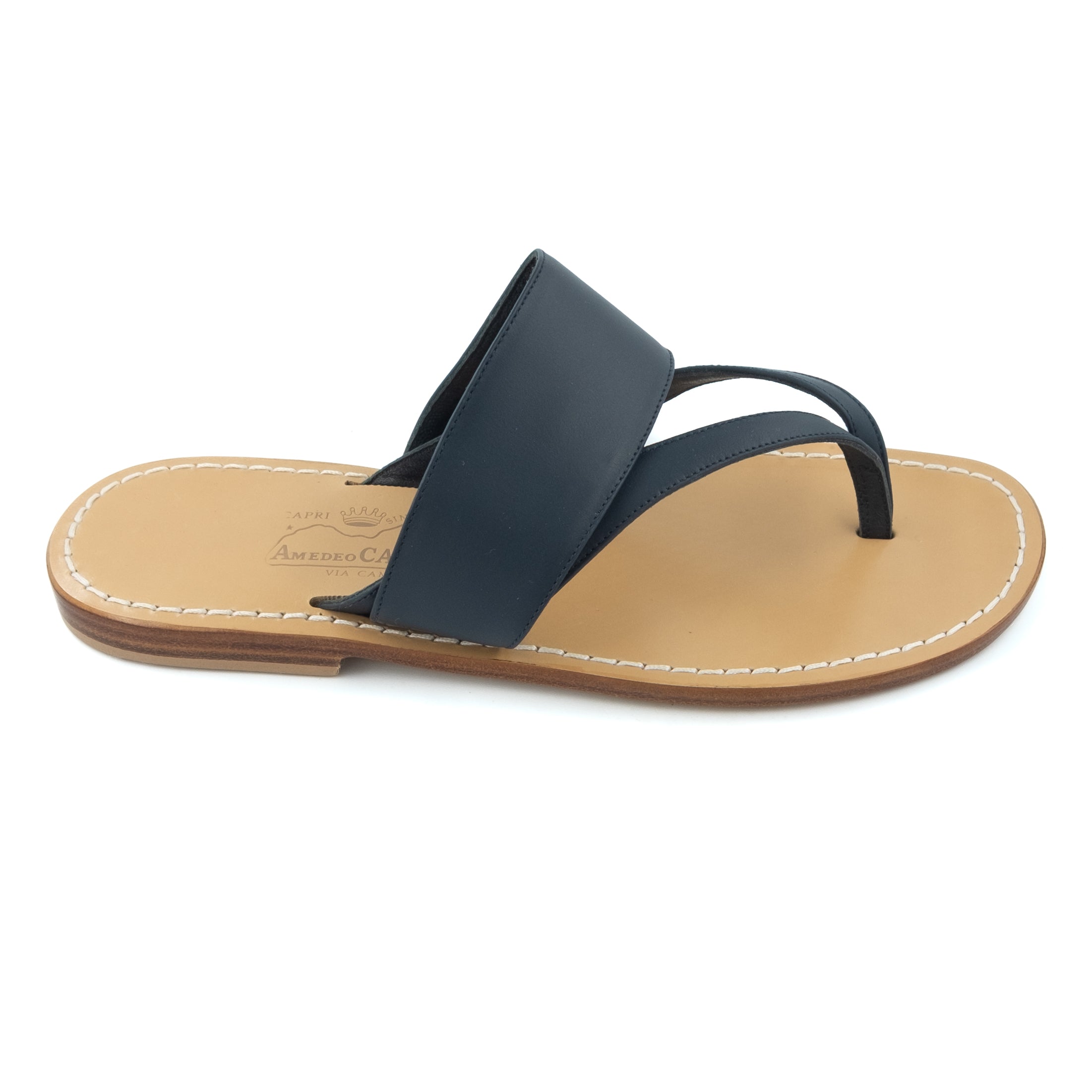 【CANFORA】Leonard 幅広ストラップのレザートングサンダル Leonard - Leather thong sandal with wide strap – Canfora.com