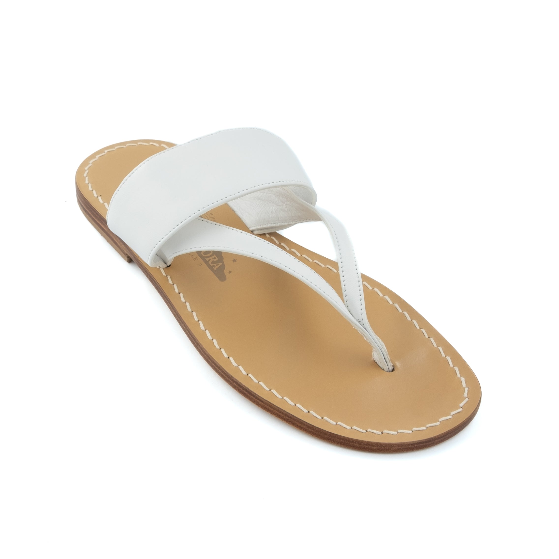Leonard - Leather thong sandal with wide strap – Canfora.com