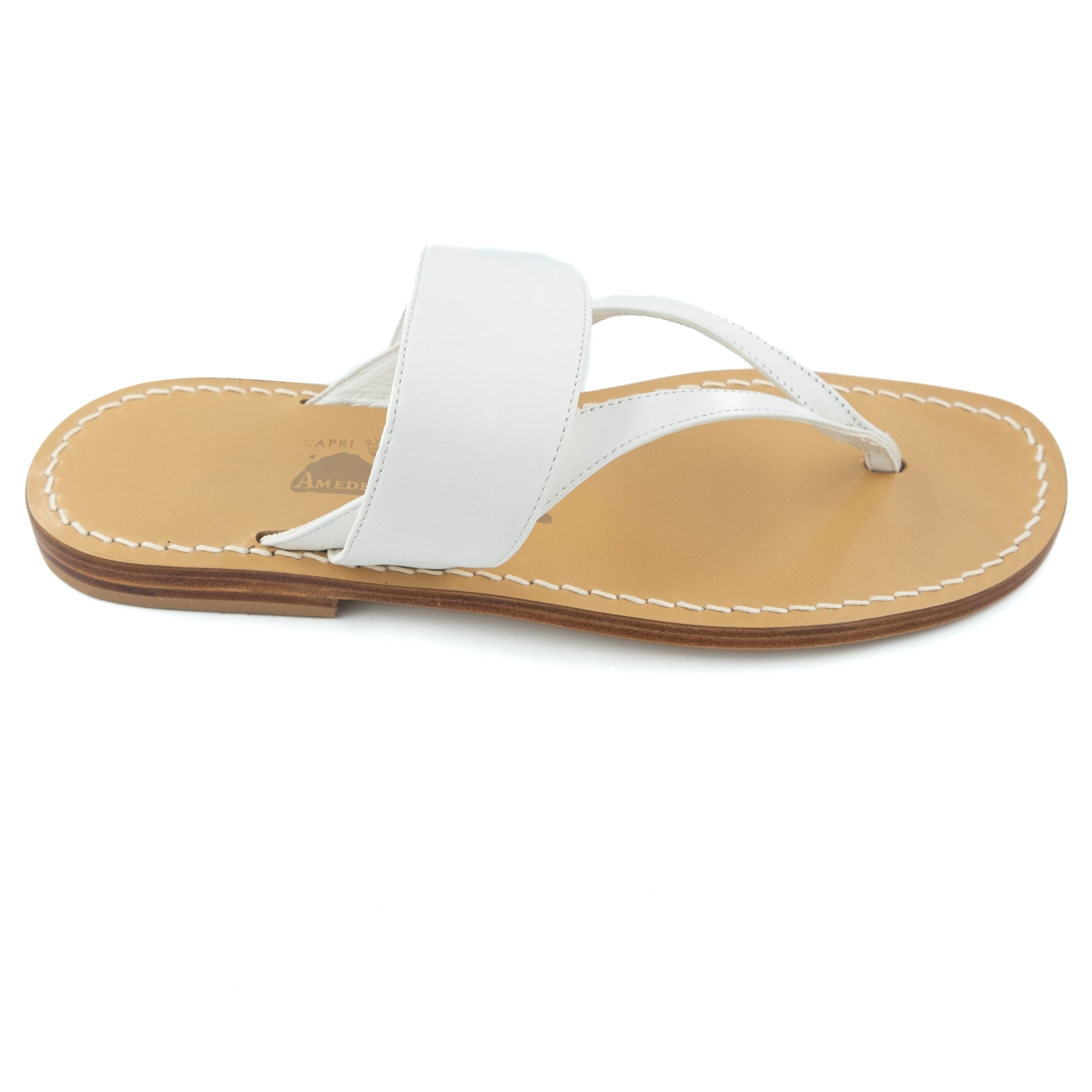 Leonard - Leather thong sandal with wide strap – Canfora.com