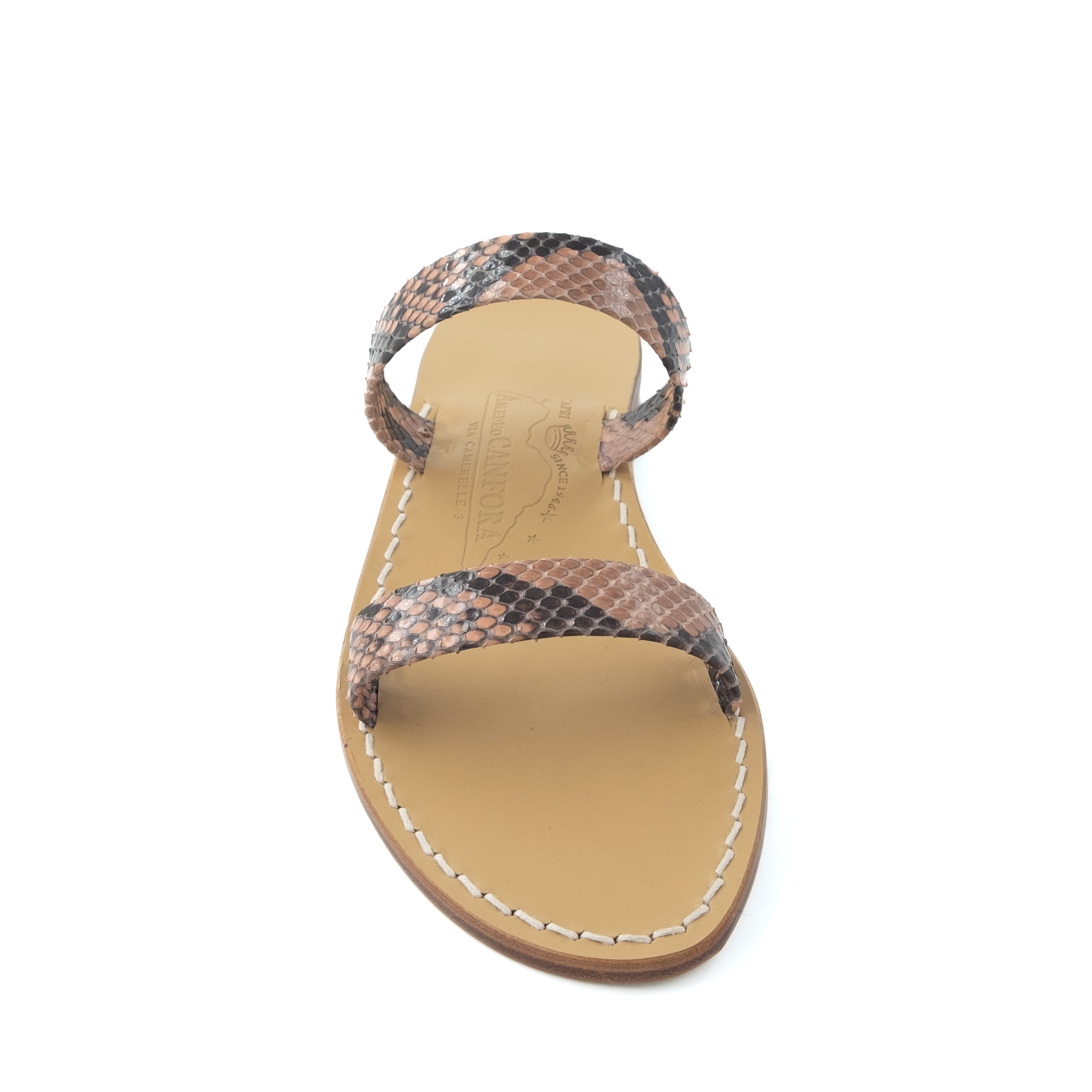 Zaira Snake - Genuine leather sandal with double snake pattern