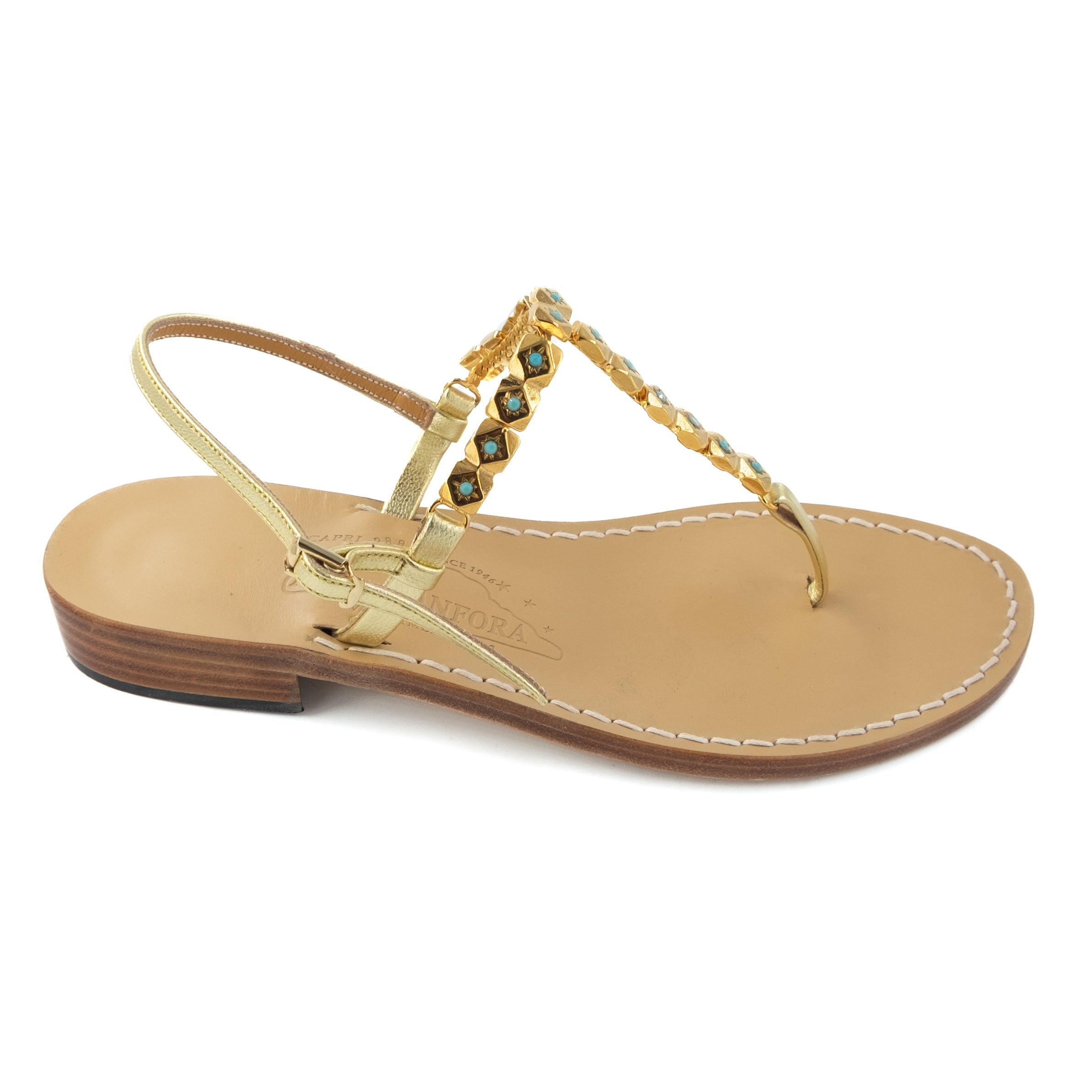 靴 CANFORA GAIL Leather Sandals Gail - Genuine leather thong sandal with watch strap
