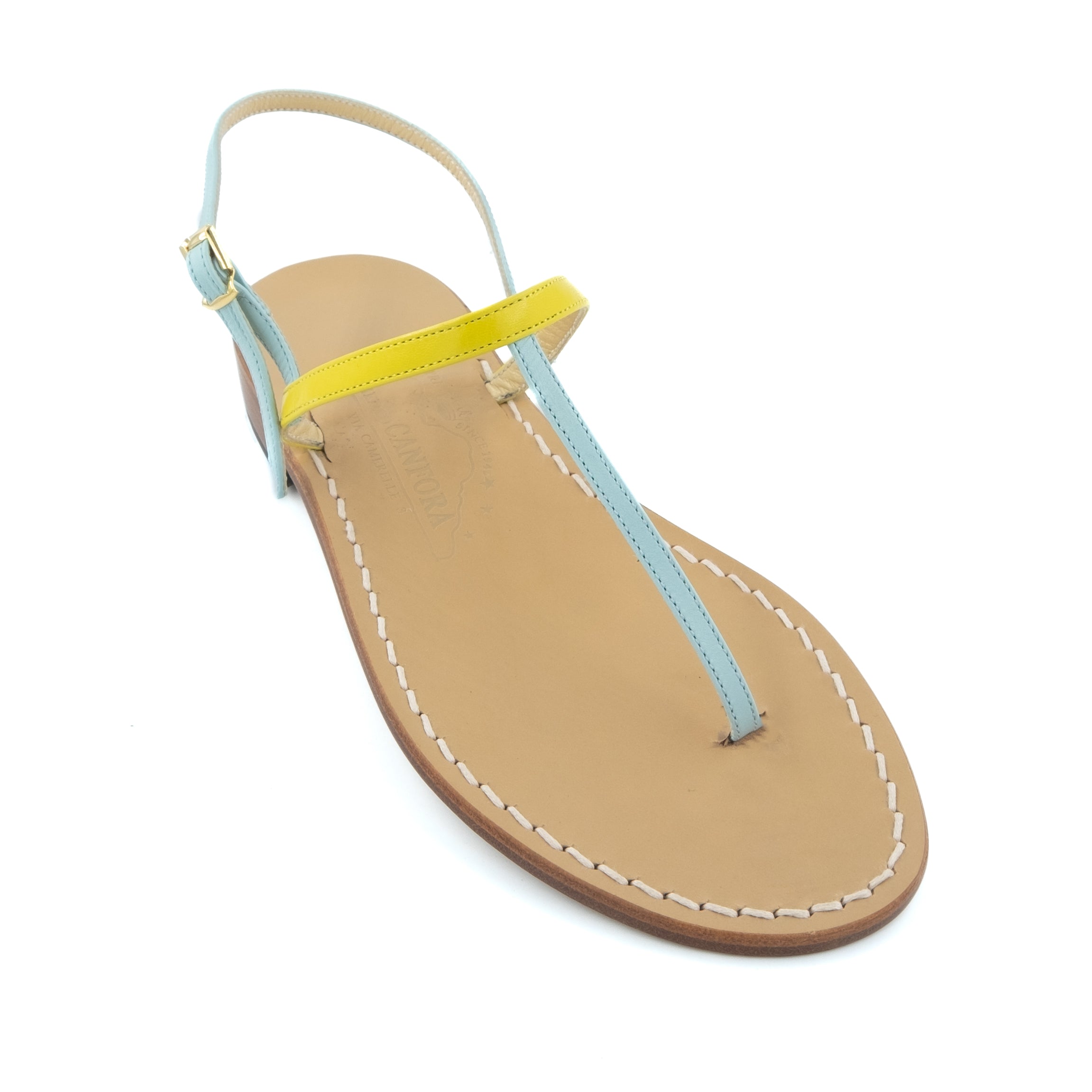 Gail Anniversary - Genuine leather thong sandal with watch strap