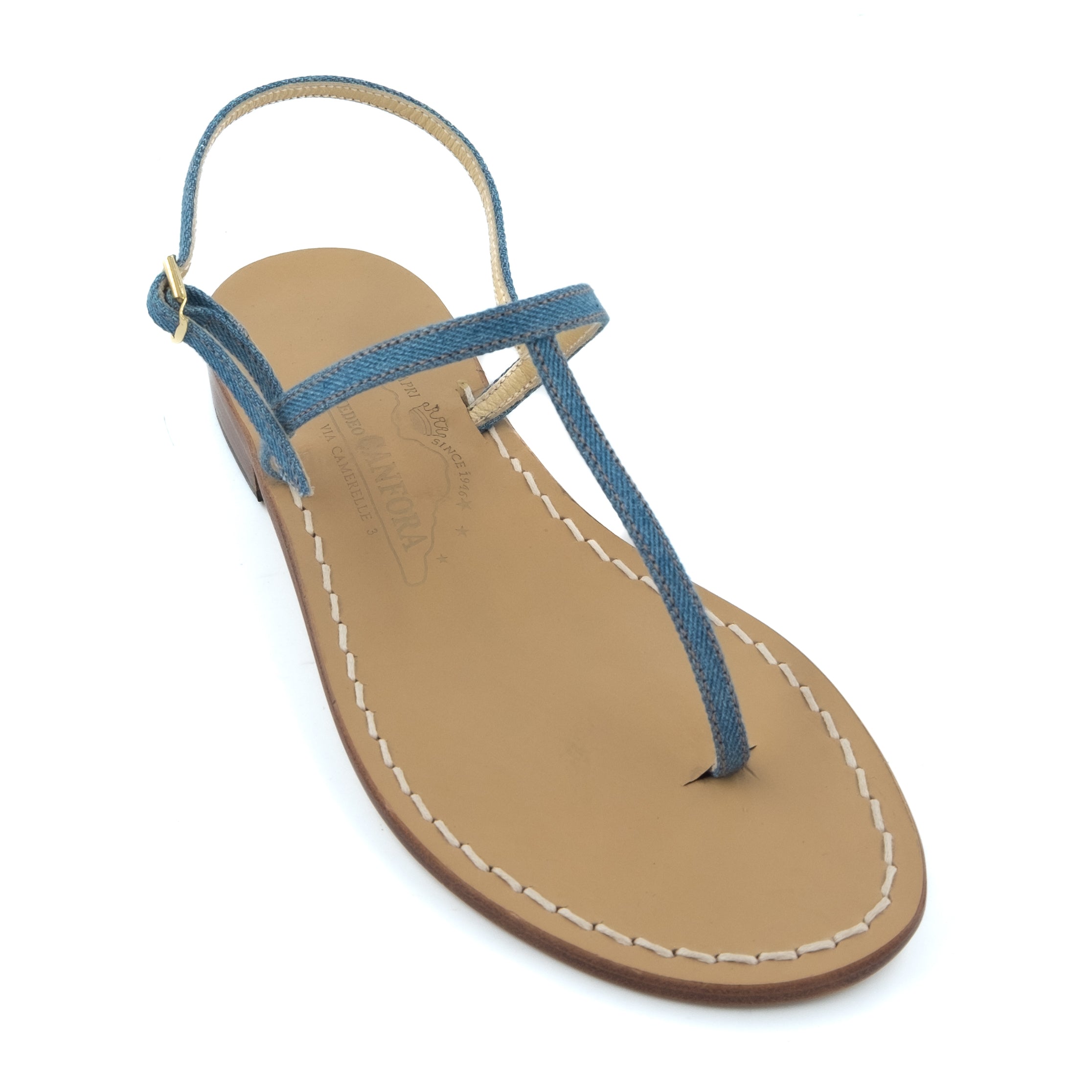 【RH取扱】☆CANFORA☆GAIL DENIM サンダル Gail Denim - Genuine leather thong sandal with denim watch