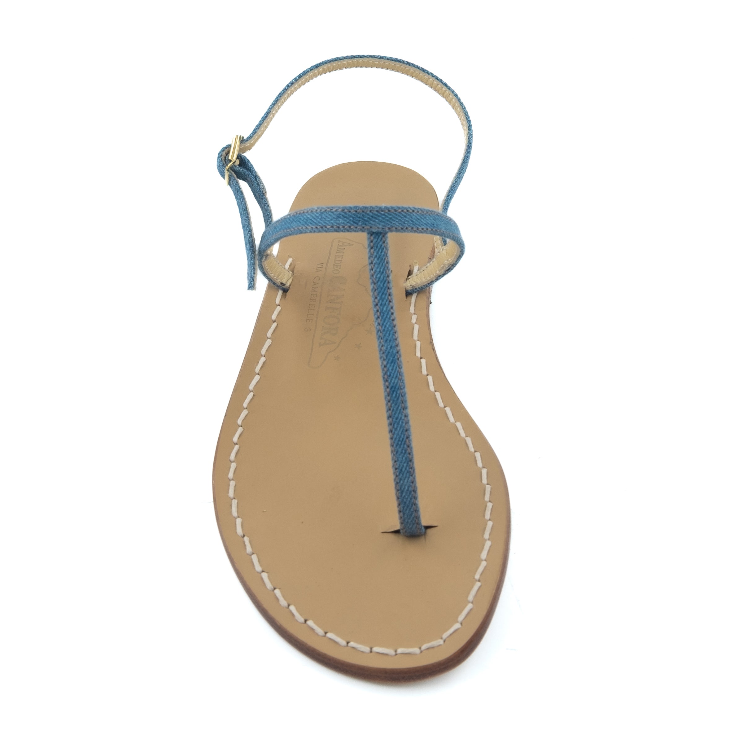 【RH取扱】☆CANFORA☆GAIL DENIM サンダル Gail Denim - Genuine leather thong sandal with denim watch