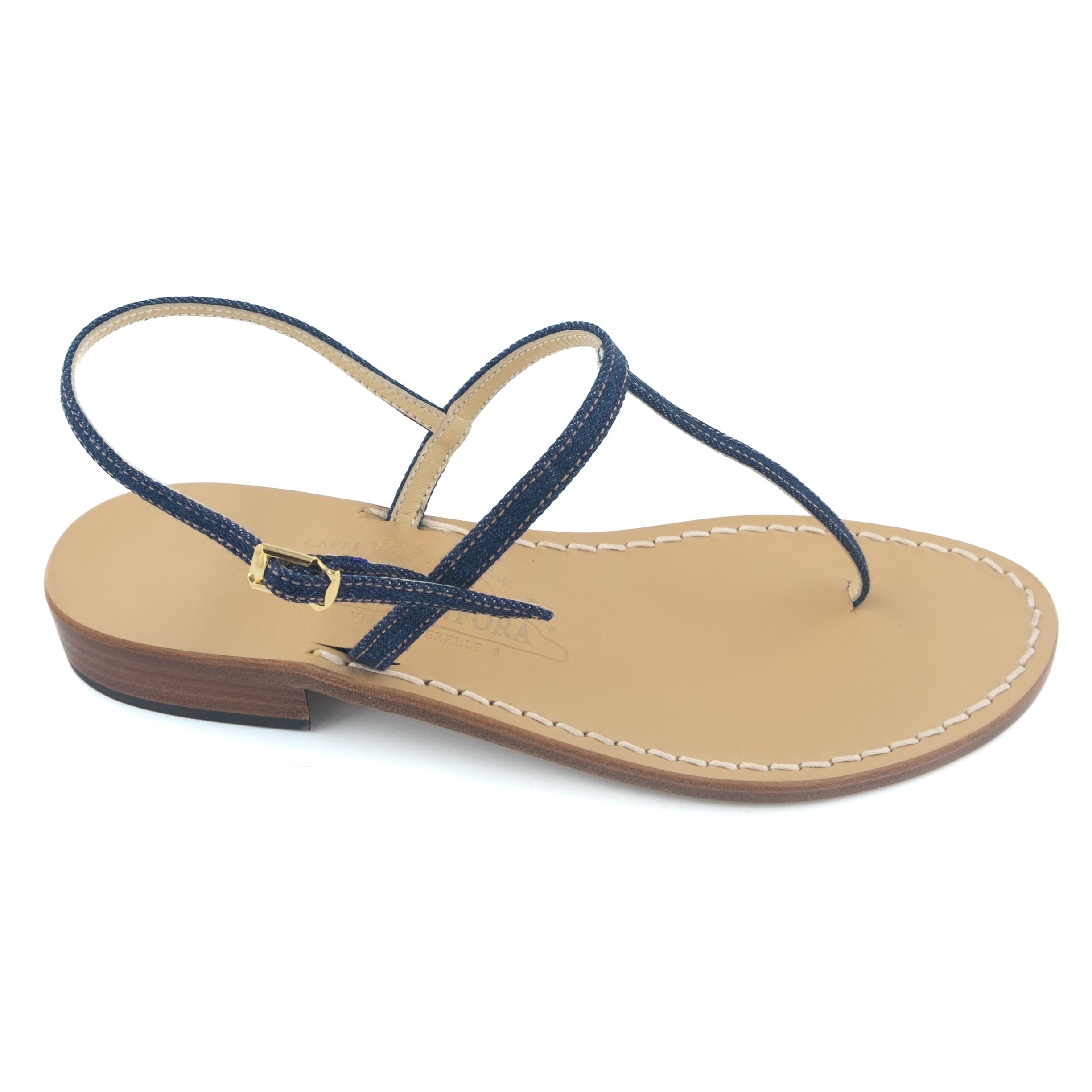 【RH取扱】☆CANFORA☆GAIL DENIM サンダル Gail Denim - Genuine leather thong sandal with denim watch