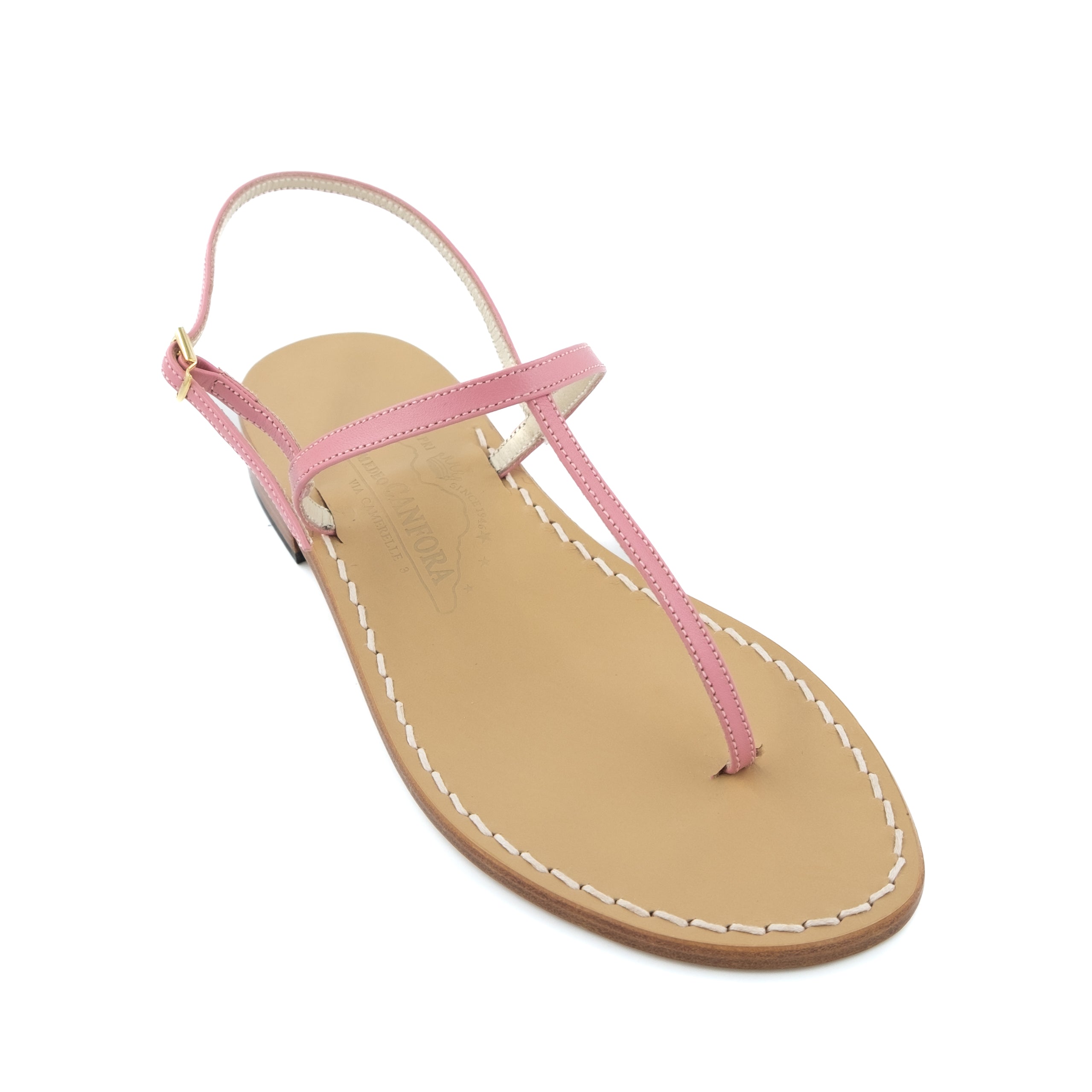 Gail - Genuine leather thong sandal with watch strap. – Canfora.com