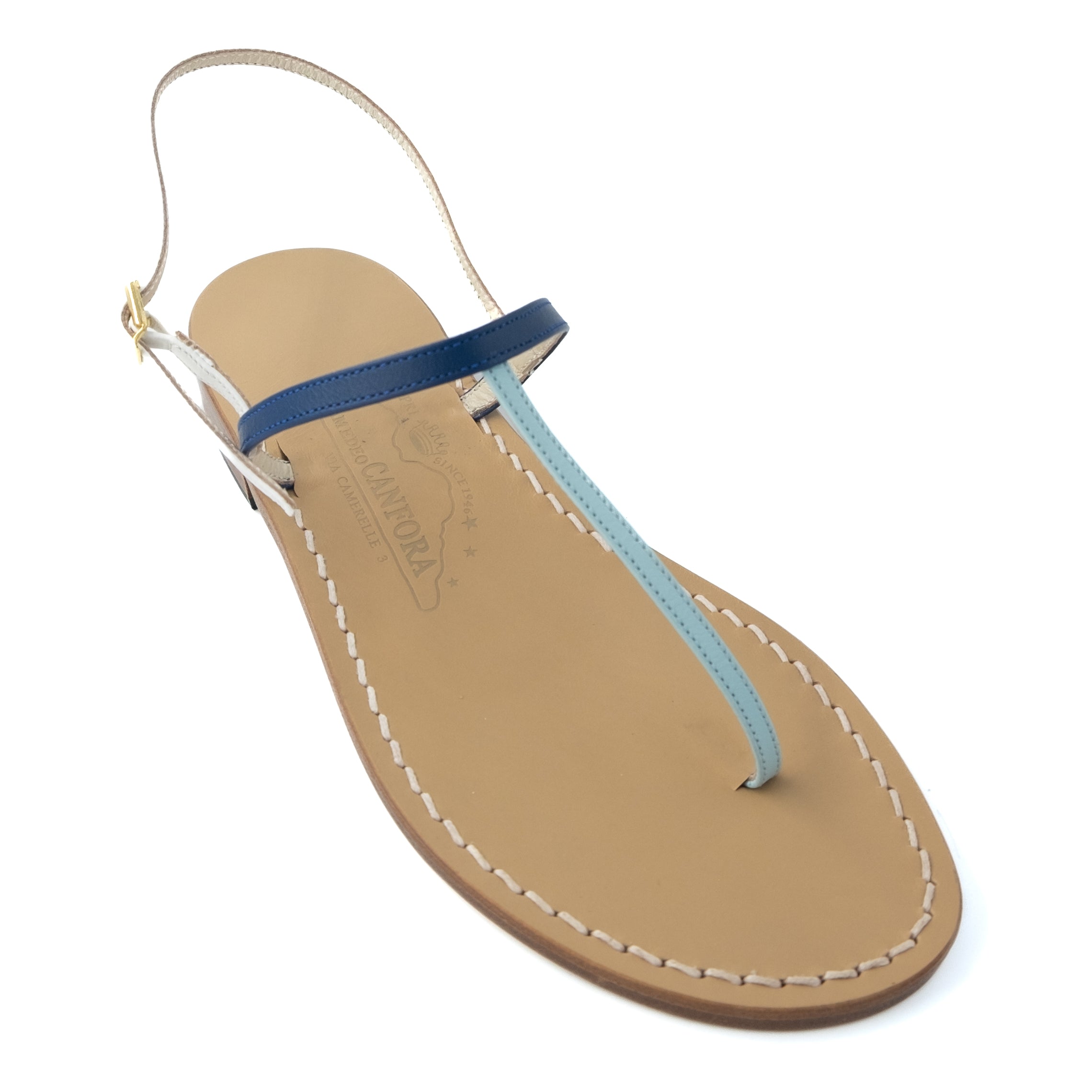 Gail Anniversary - Genuine leather thong sandal with watch strap
