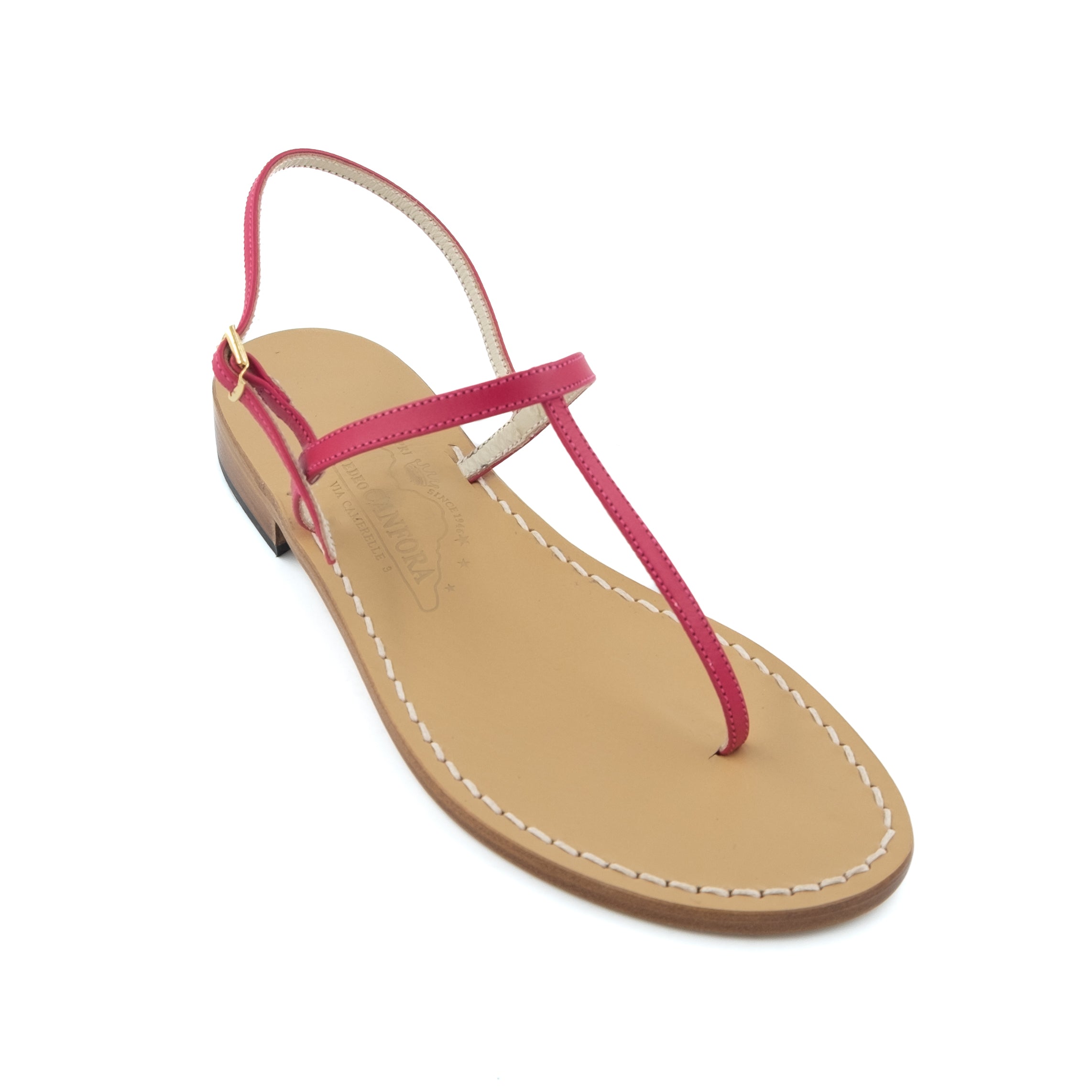 Gail - Genuine leather thong sandal with watch strap. – Canfora.com