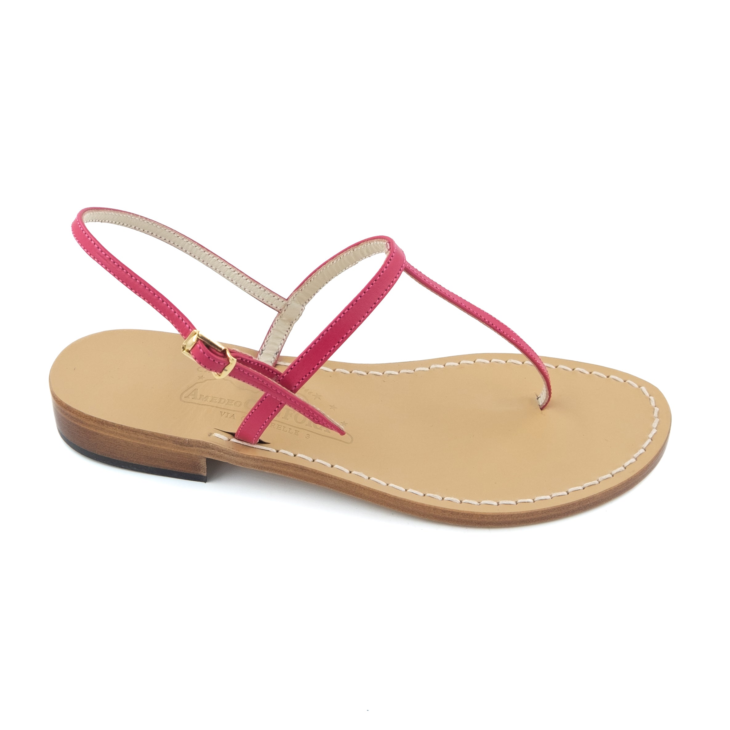 Gail - Genuine leather thong sandal with watch strap. – Canfora.com