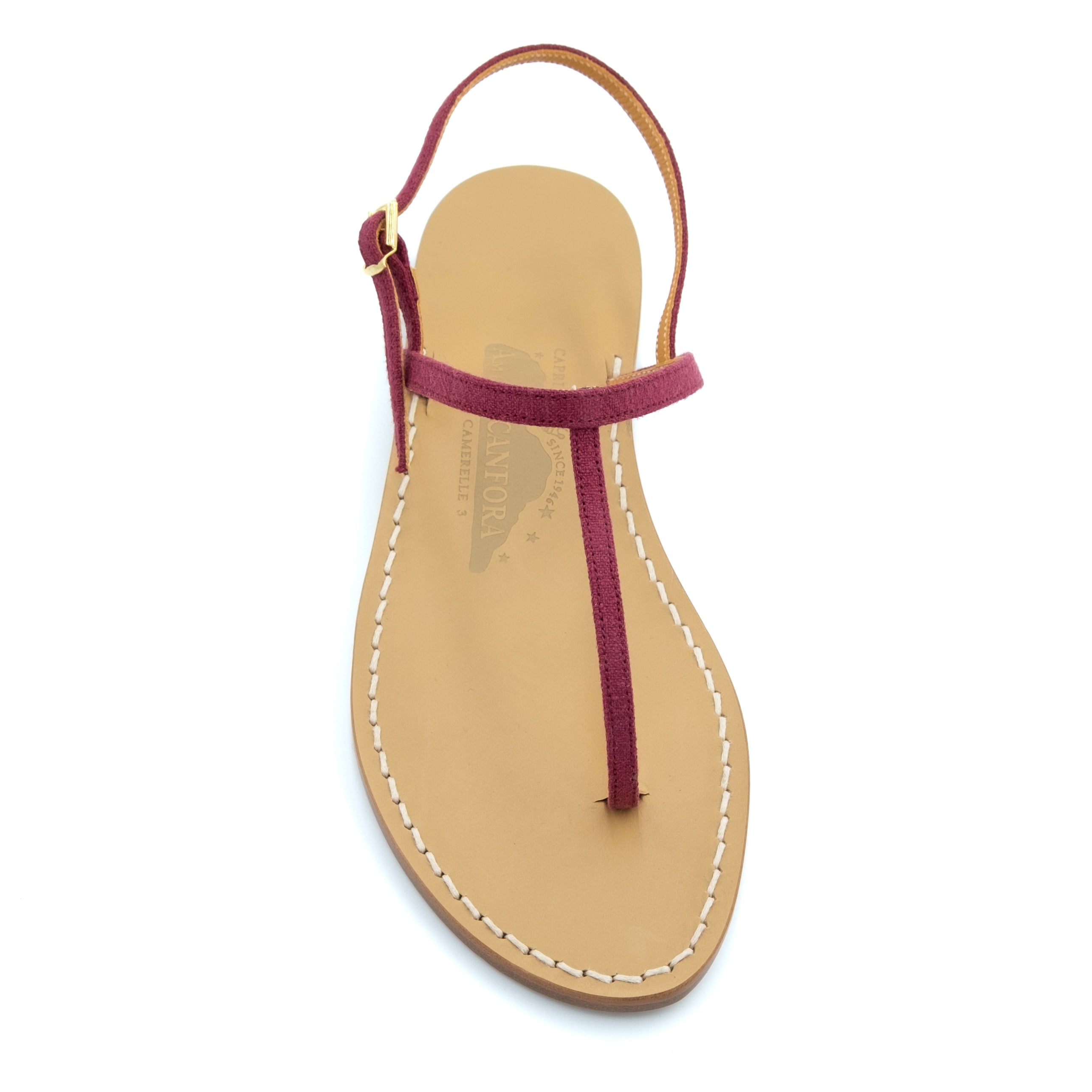 RH取扱★CANFORA/GAIL LINEN サンダル【送料関税込】 Gail Linen - Genuine leather thong sandal with linen watch