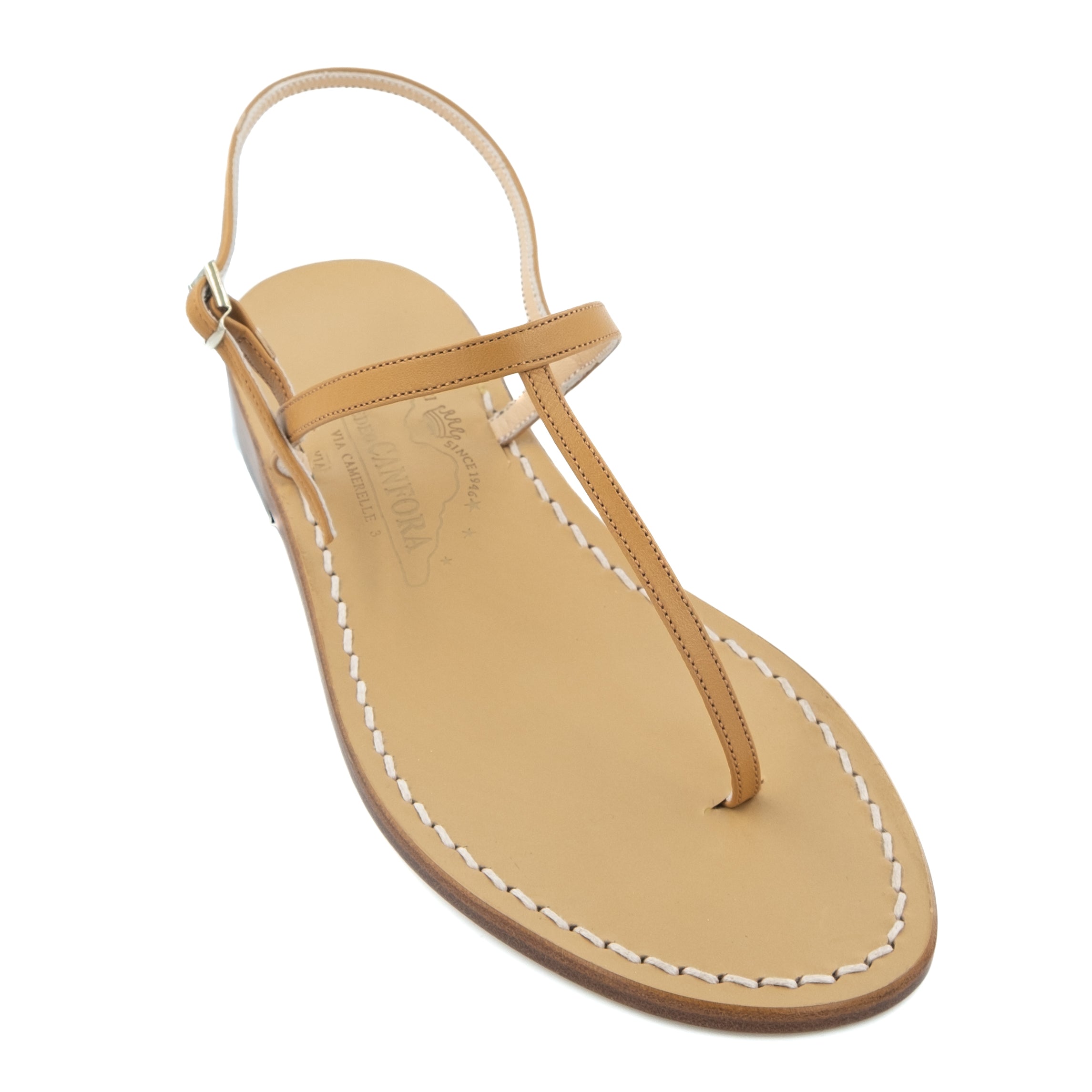 Gail - Genuine leather thong sandal with watch strap. – Canfora.com