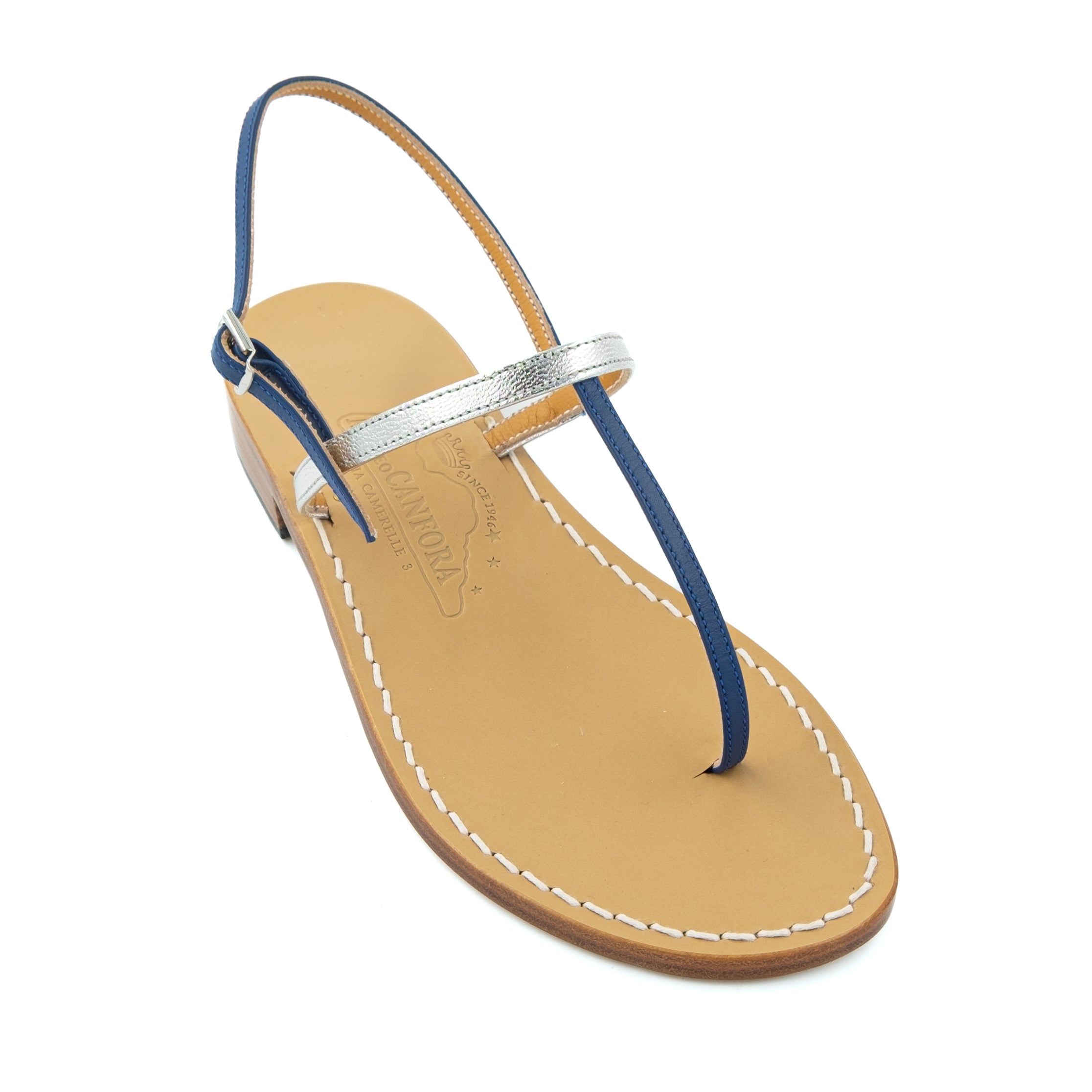 Gail Anniversary - Genuine leather thong sandal with watch strap