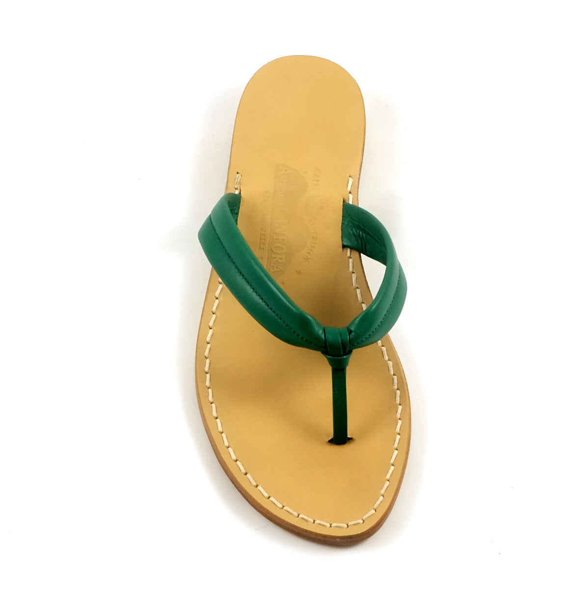 Janet - Genuine leather thong sandal with heel – Canfora.com